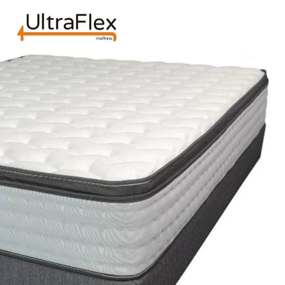 UltraFlex® LUSH- 12" Orthopedic Eurotop Pocket Coil Premium Foam Encased, Eco-friendly Hybrid Mattress (Made in Canada) with Waterproof Mattress Protector