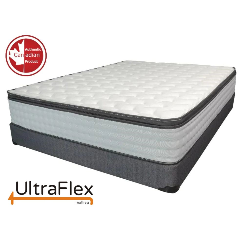 UltraFlex® LUSH 12" Orthopedic Eurotop Pocket Coil Premium Foam Encased, Eco-friendly Hybrid Mattress (Made in Canada)