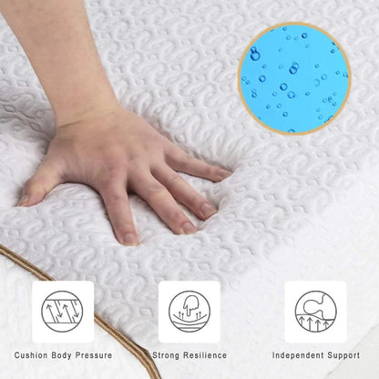 UltraFlex® PURITY- Orthopedic Spinal Care, Cool Gel Posture Support Mattress, Pressure Relief Foam Encased Quilting for Low Motion Transfer (Made in Canada)- With Waterproof Mattress Protector