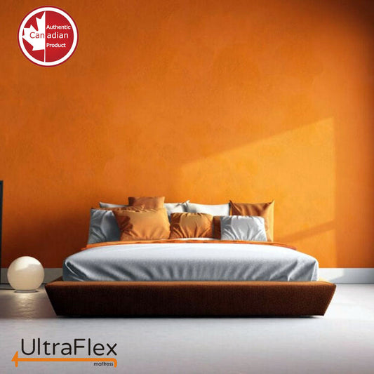 UltraFlex® ASPIRE- Supportive Medium-Firm Foam Mattress with Cool Gel Memory Foam for Pressure Relief, with Waterproof Protector. Made in Canada.