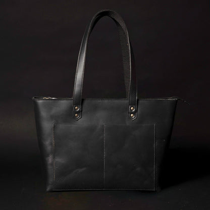 Classic Cognac Leather Tote Bag