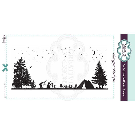 Designer Boutique Collection Stargazing DL Pre Cut Rubber Stamp