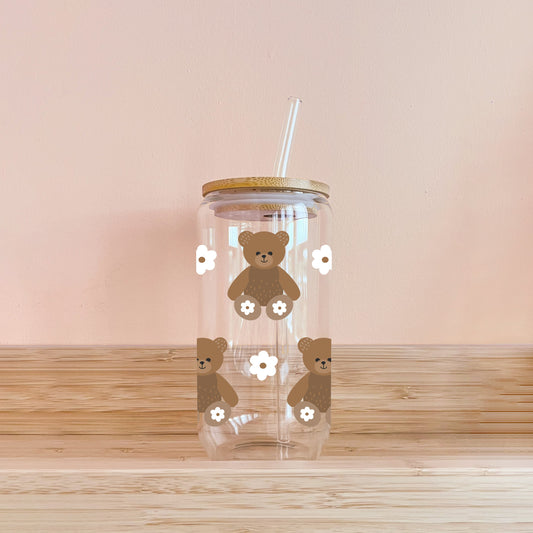Verre boho - teddy bear