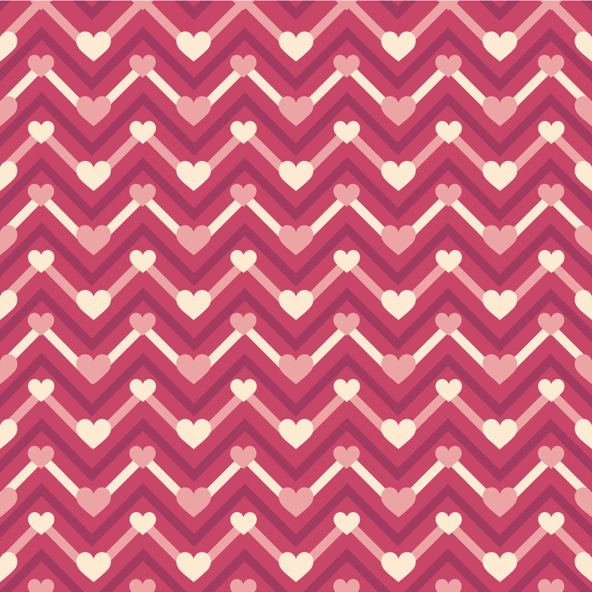 Valentines Zigzag Hearts Adhesive Vinyl