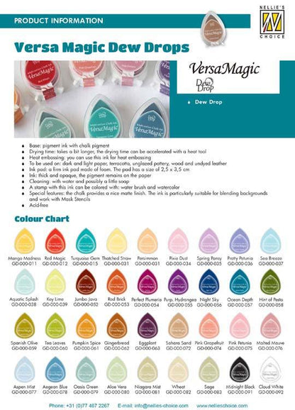 Tsukineko Versa Magic Dew Drops Chalk Ink Pad Midnight Black