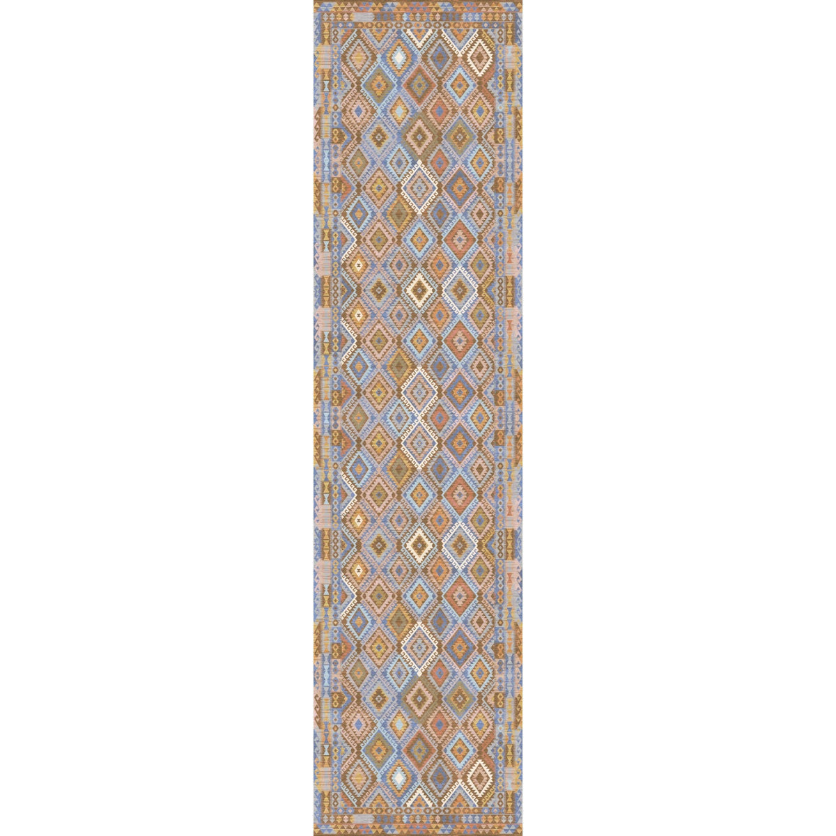 Assania Blue Brown Multi Teppich