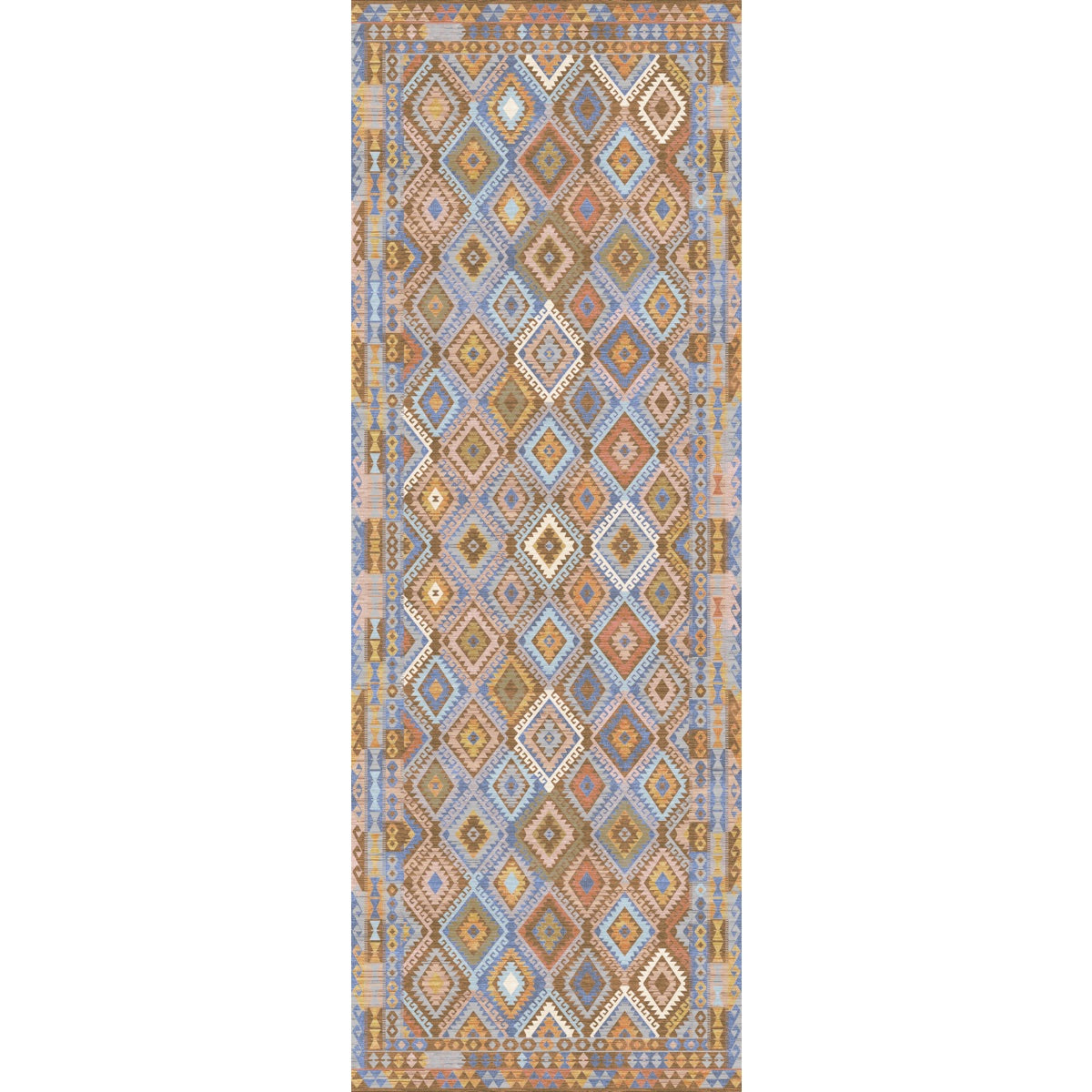 Assania Blue Brown Multi Teppich