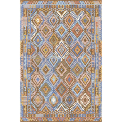 Assania Blue Brown Multi Teppich