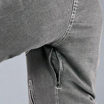 Men’s Armored Denim Shirt with Removable Hoodie