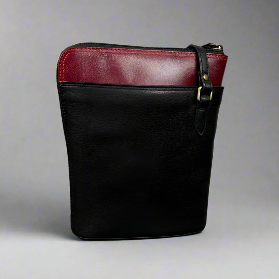 Derek Alexander Adjustable Crossbody Bag with Wide-Zip Main Compartment