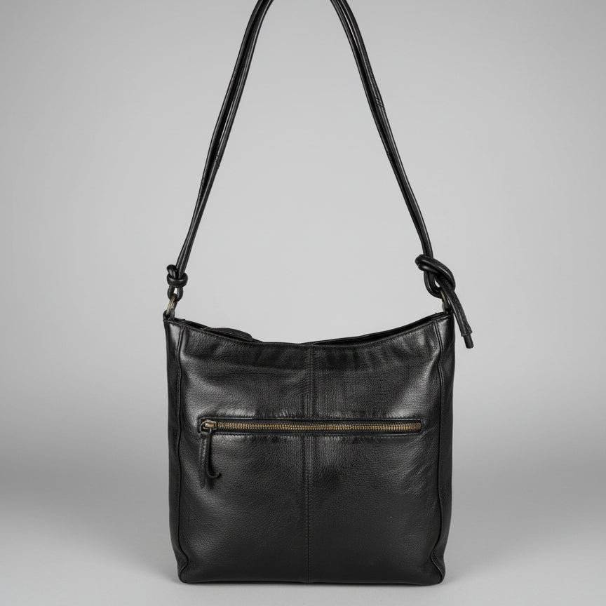 MET Women's Leather Crossbody Bag with Knotted Strap