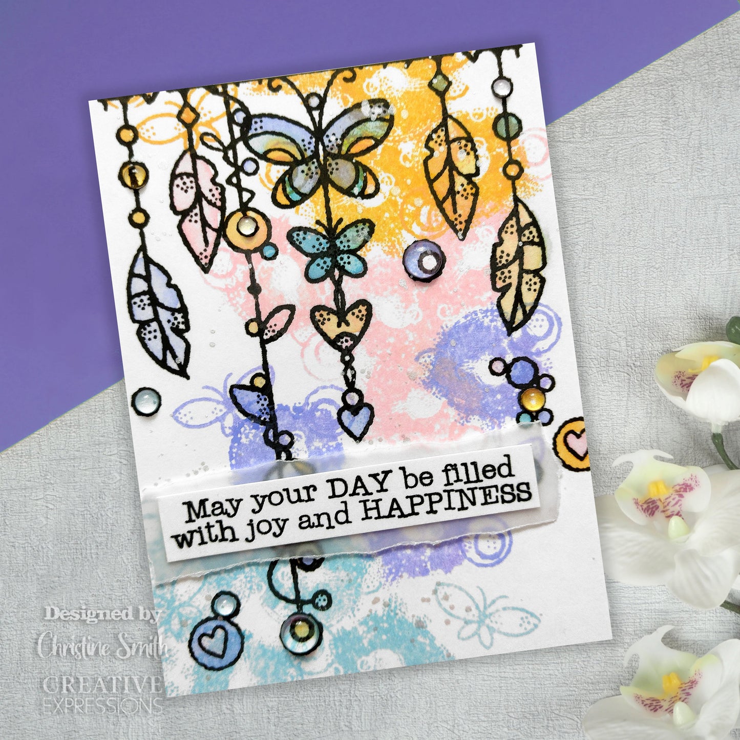 Woodware Clear Singles Garden Dream Catcher 4 in x 6 in Stamp