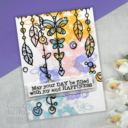 Woodware Clear Singles Garden Dream Catcher 4 in x 6 in Stamp