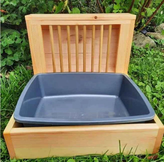 Rabbit Hay Feeder & Litter Box (XL Dowel)