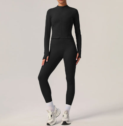 Women’s Seamless Beauty-Back Yoga Set – Quick-Dry Tight Running & Workout Activewear