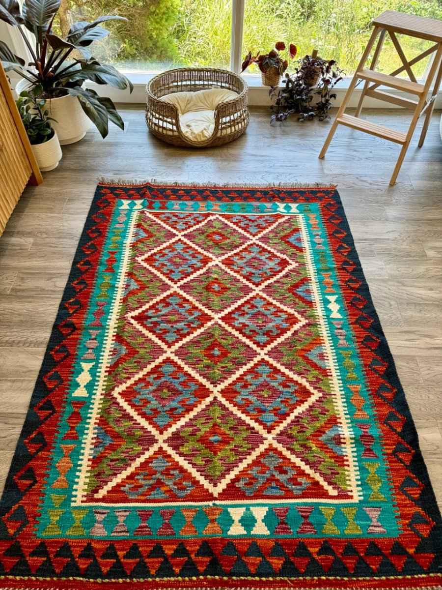 Afghan Chobi Kilim Rug | 4' 3" x 5' 9"