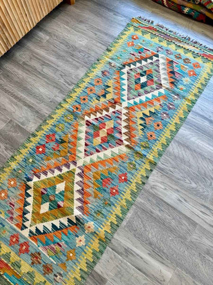 Afghan Chobi Kilim Runner | 2' 6" x 6' 7"