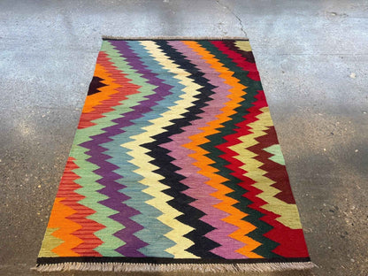 Afghan Maimana Kilim Rug | 3' 6" x 5'