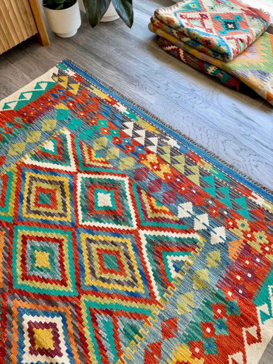 Afghan Maimana Kilim Rug | 5' 1" x 6' 5"