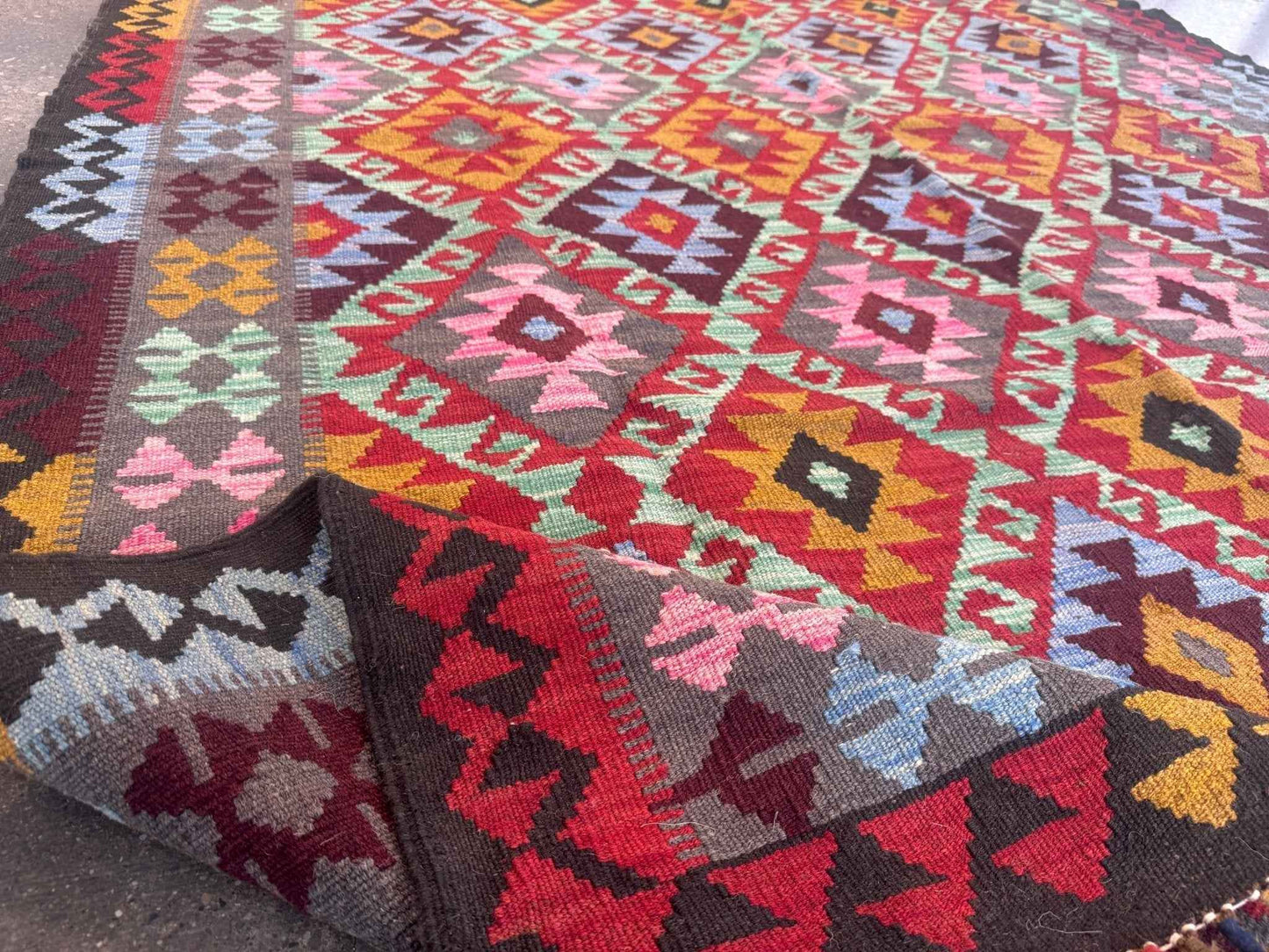 Afghan Maimana Kilim Rug | 5' 5" x 7' 3"