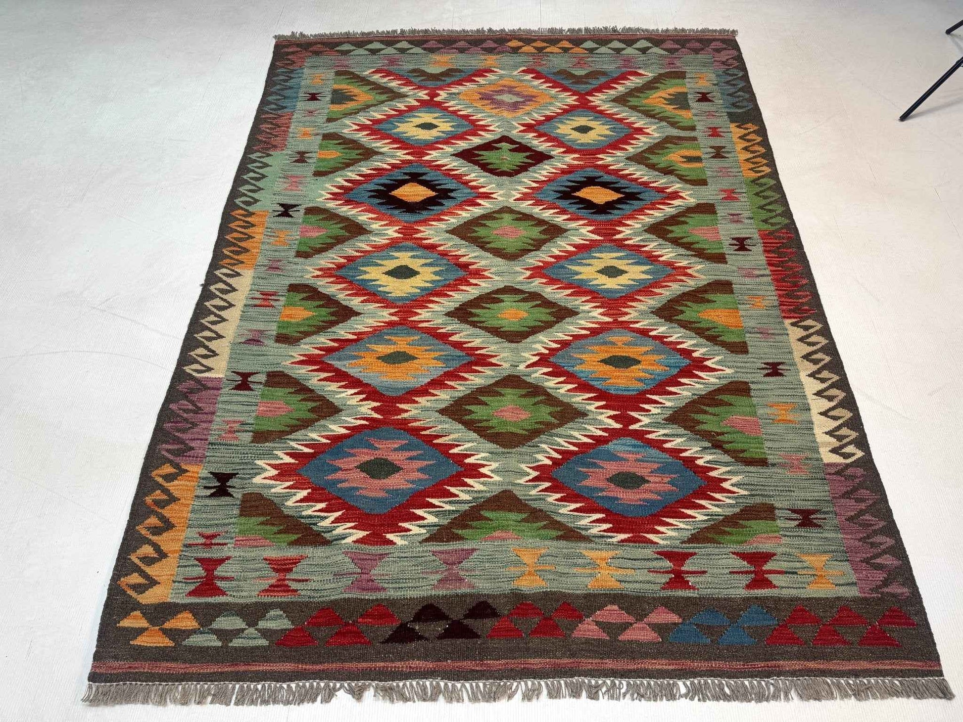 Afghan Maimana Kilim Rug | 5' x 6' 7"