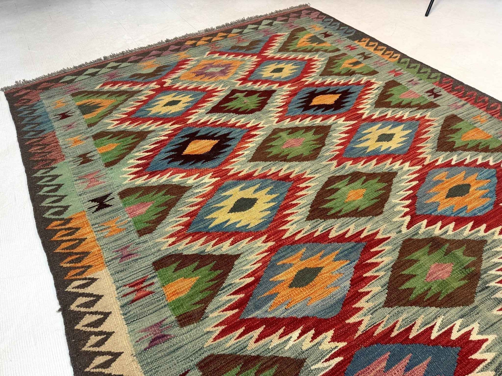 Afghan Maimana Kilim Rug | 5' x 6' 7"