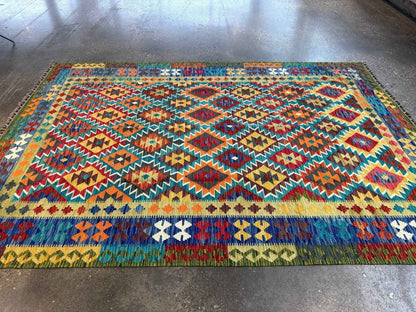 Afghan Maimana Kilim Rug | 6' 10" x 9' 11"