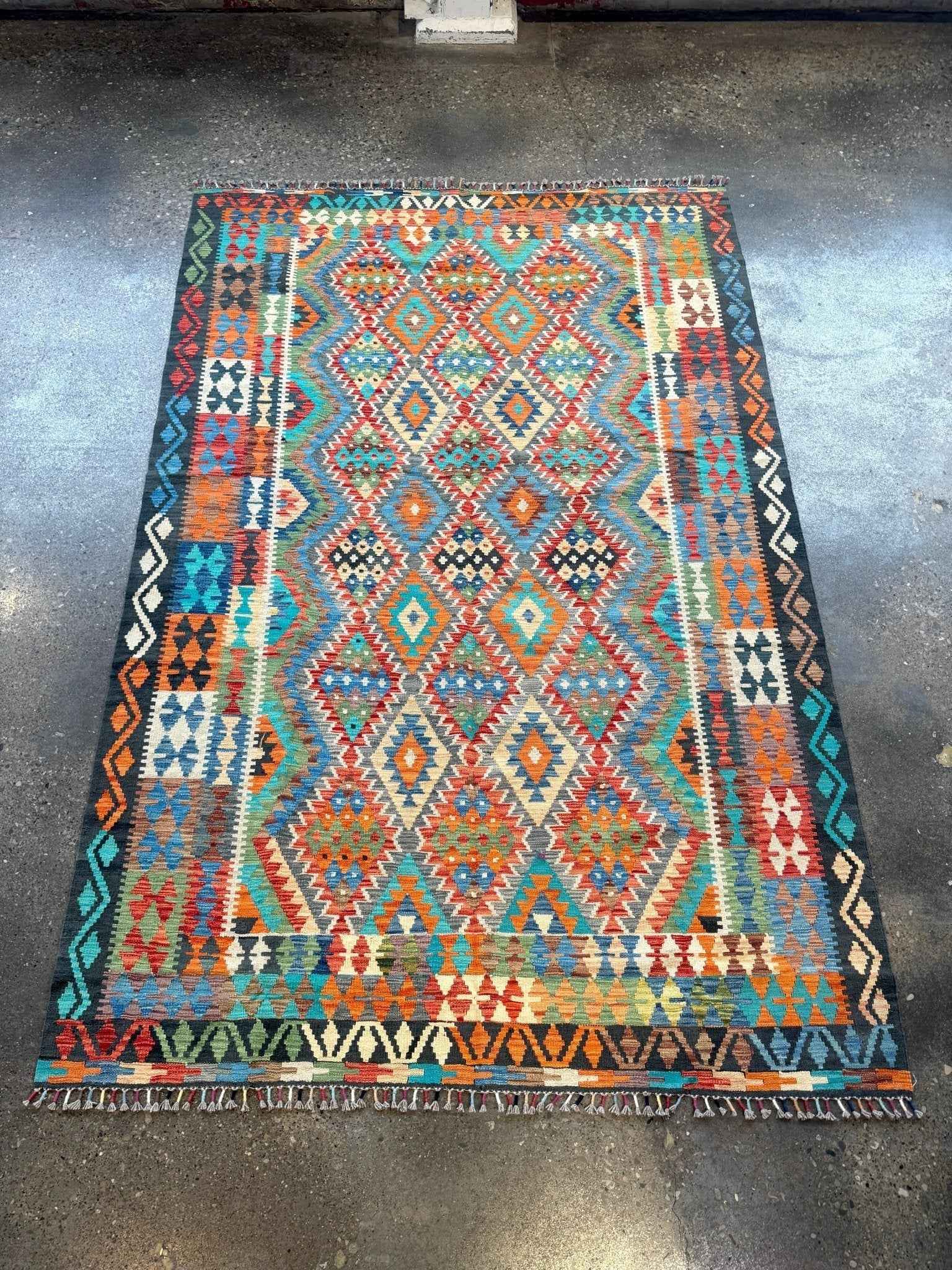 Afghan Maimana Kilim Rug | 6' 6" x 9' 8"