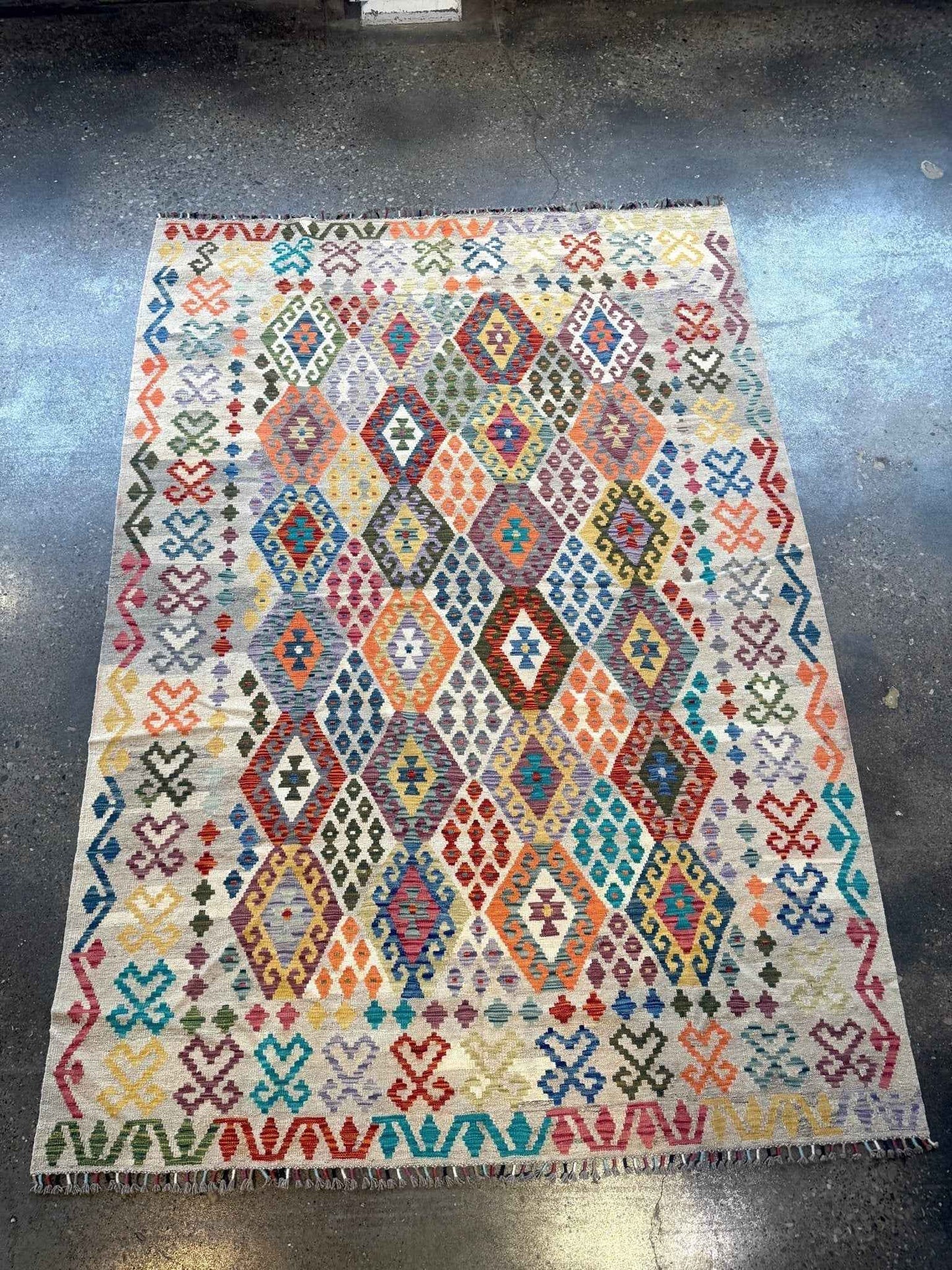 Afghan Maimana Kilim Rug | 7' x 9' 11"