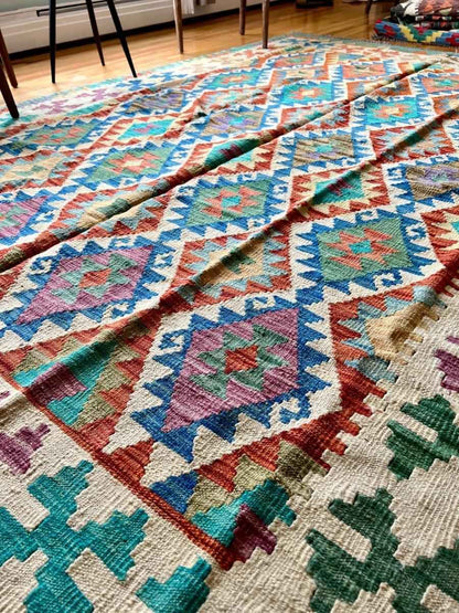 Afghan Maimana Kilim Rug | 9' 5" x 6' 8"