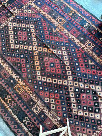 Afghan Uzbek Kilim Rug | 7' 10" x 10' 6"
