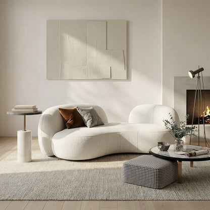 Albi Curved Fabric Sofa