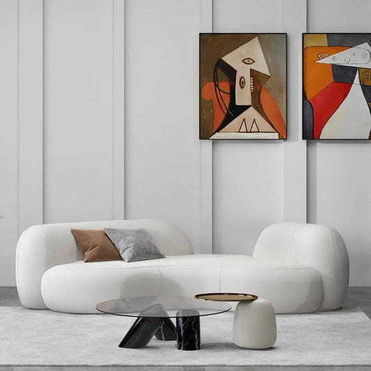 Albi Curved Fabric Sofa