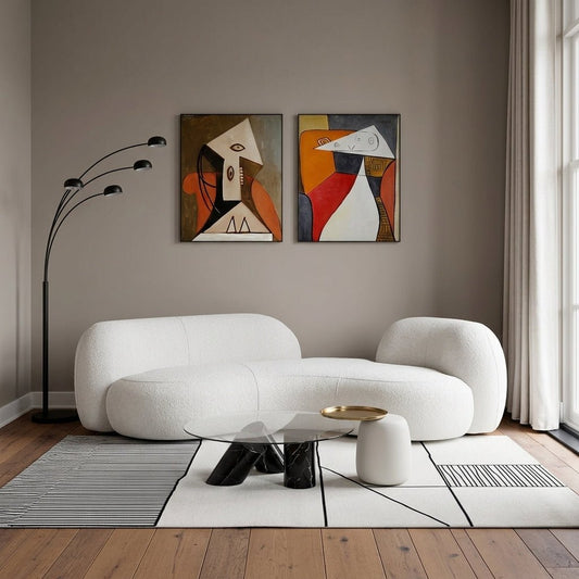Albi Curved Fabric Sofa