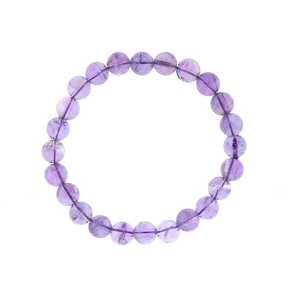 Amethyst Light Purple Round Bracelet - 8mm
