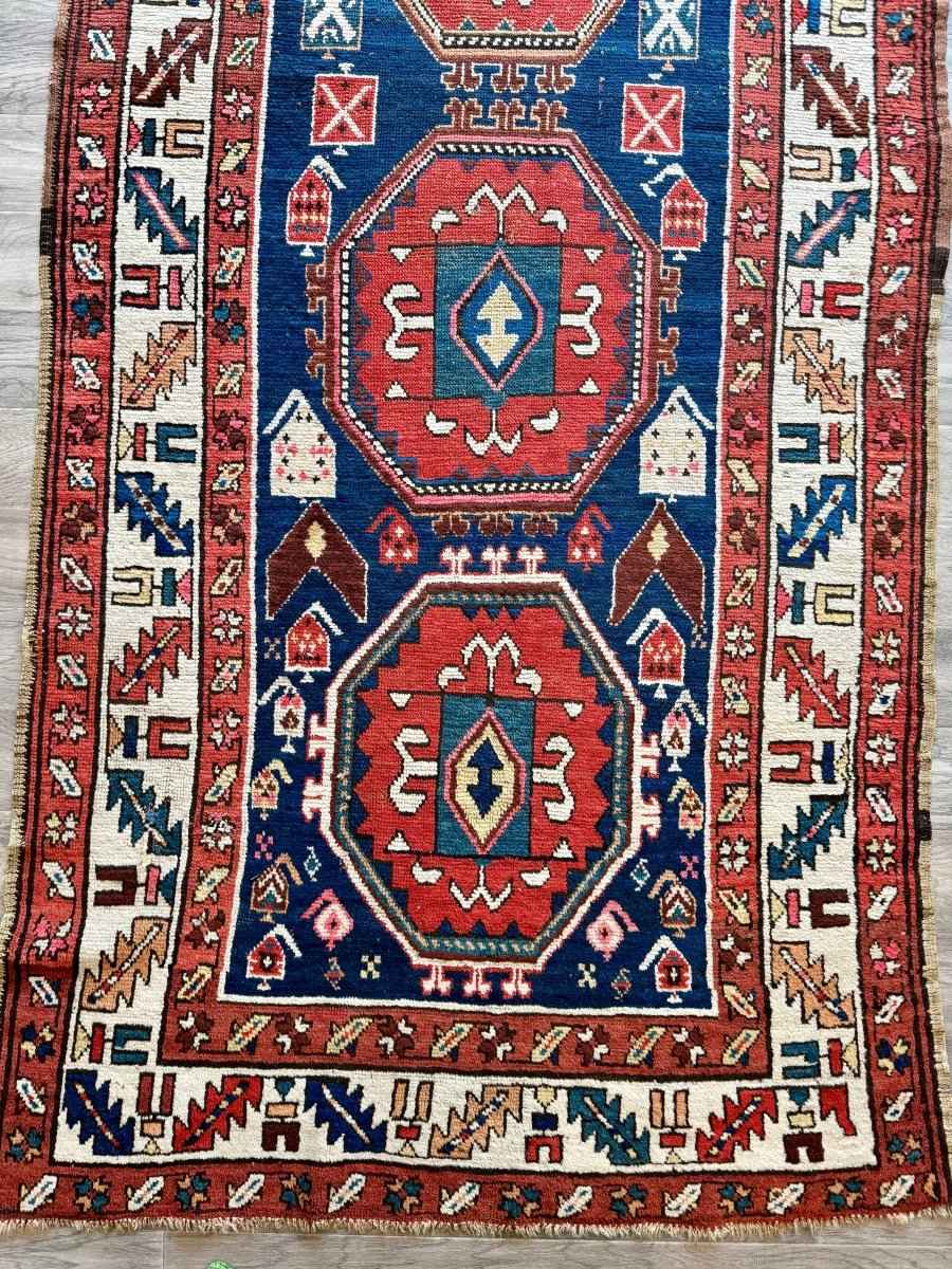 Antique Caucasian Kazak Rug | 3' 9" x 9' 6"
