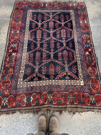 Antique Persian Bakhtiari Rug | 5' x 7’ 4"