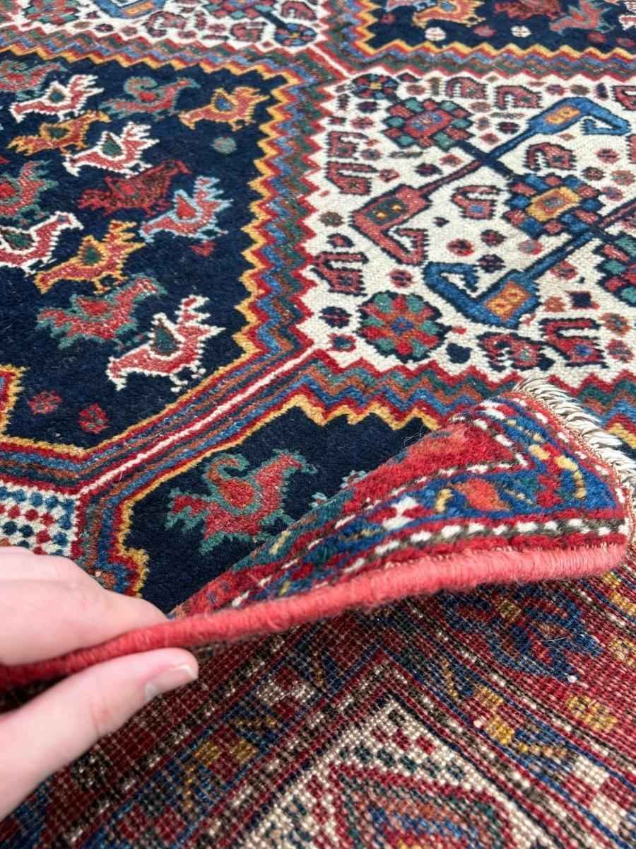 Antique Persian Khamseh Rug | 5' 9"  x 4' 1"