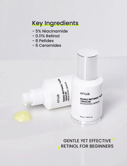 Anua Nano Retonol 0.3% + Niacin Renewing Serum 30ml