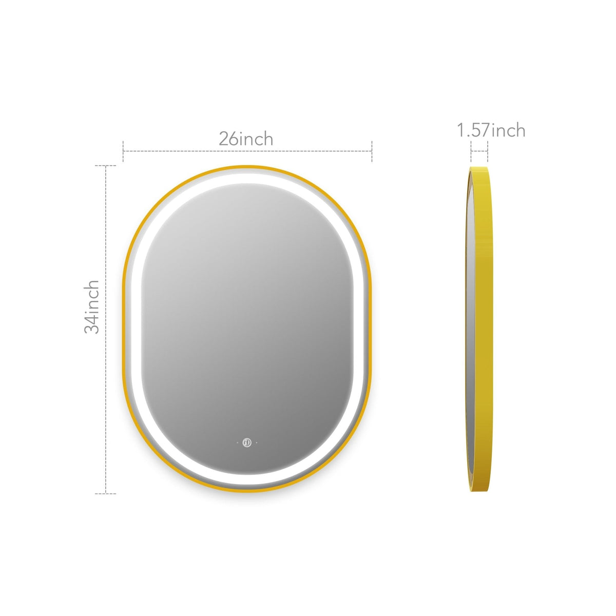 Arco Sense LED Bathroom Mirror, Dimmable, Copper-Free HD Silver Mirror – 22"x34" / 26"x34" / 28"x36"