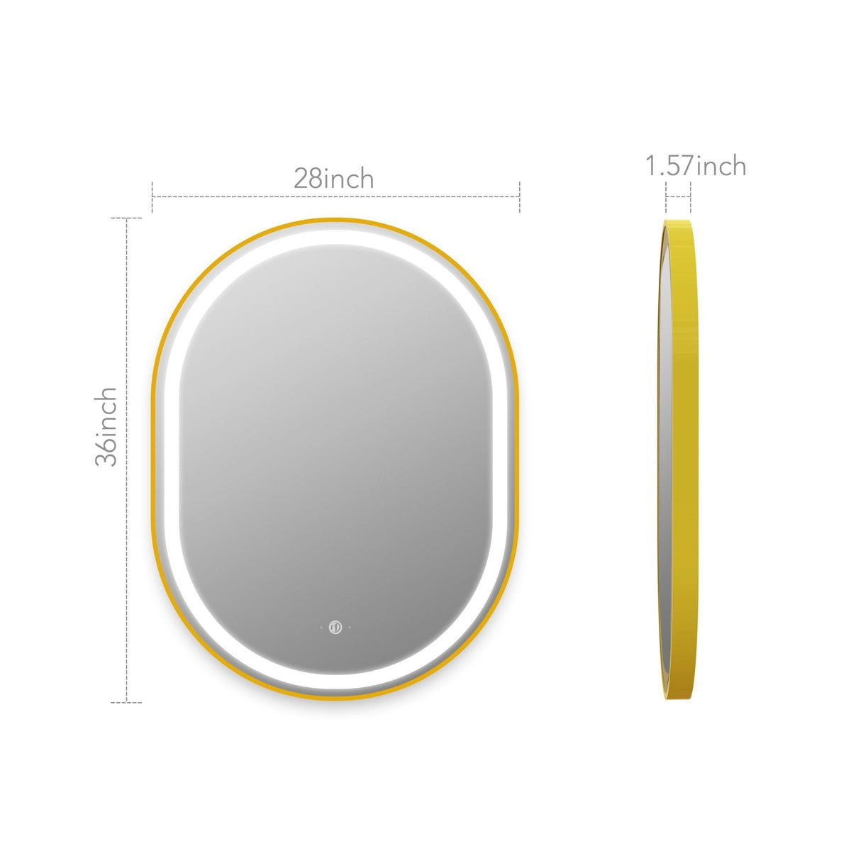 Arco Sense LED Bathroom Mirror, Dimmable, Copper-Free HD Silver Mirror – 22"x34" / 26"x34" / 28"x36"