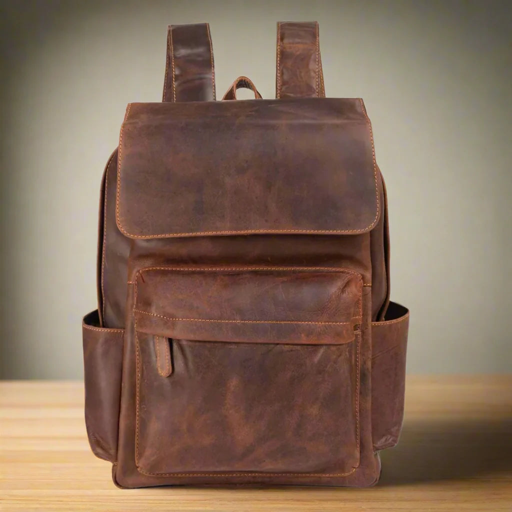 Greenwood Leather Vintage Laptop Backpack