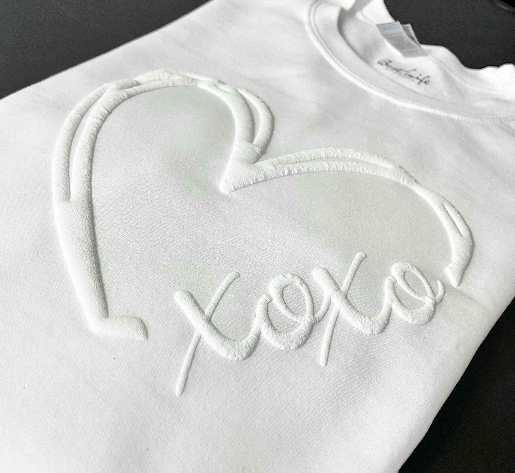 XOXO Embossed Heart Sweatshirt