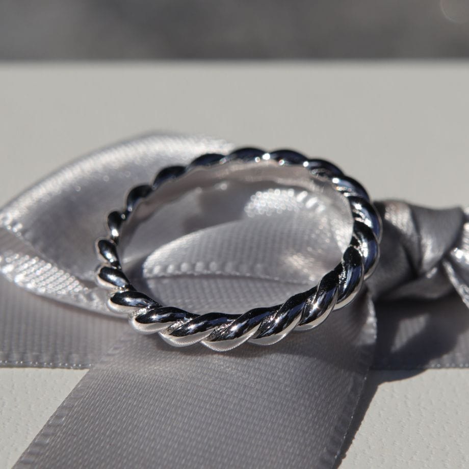Bague Torsade en argent sterling