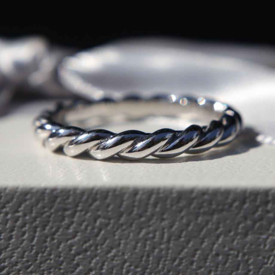 Bague Torsade en argent sterling