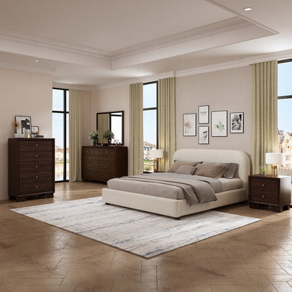 Urban Upholstered Platform Bed - Beige