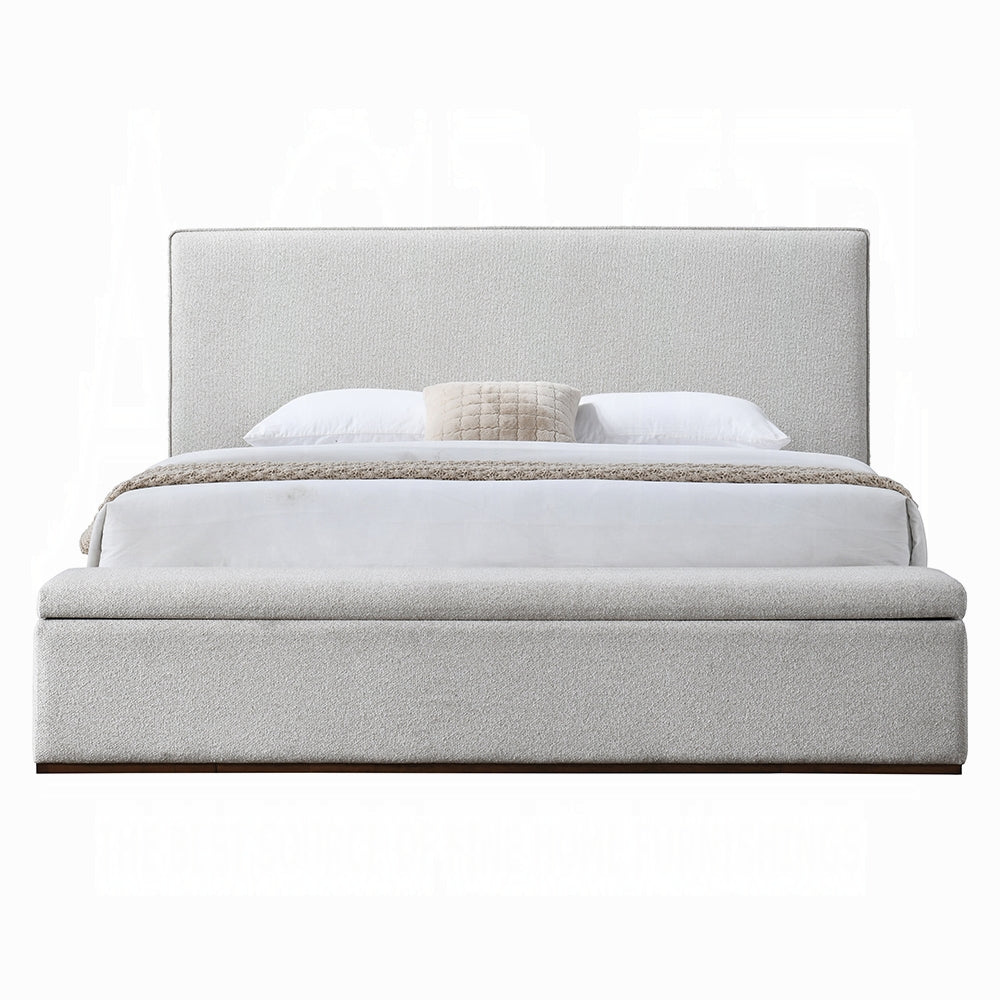Daisy Storage Upholstered Platform Bed - Grey