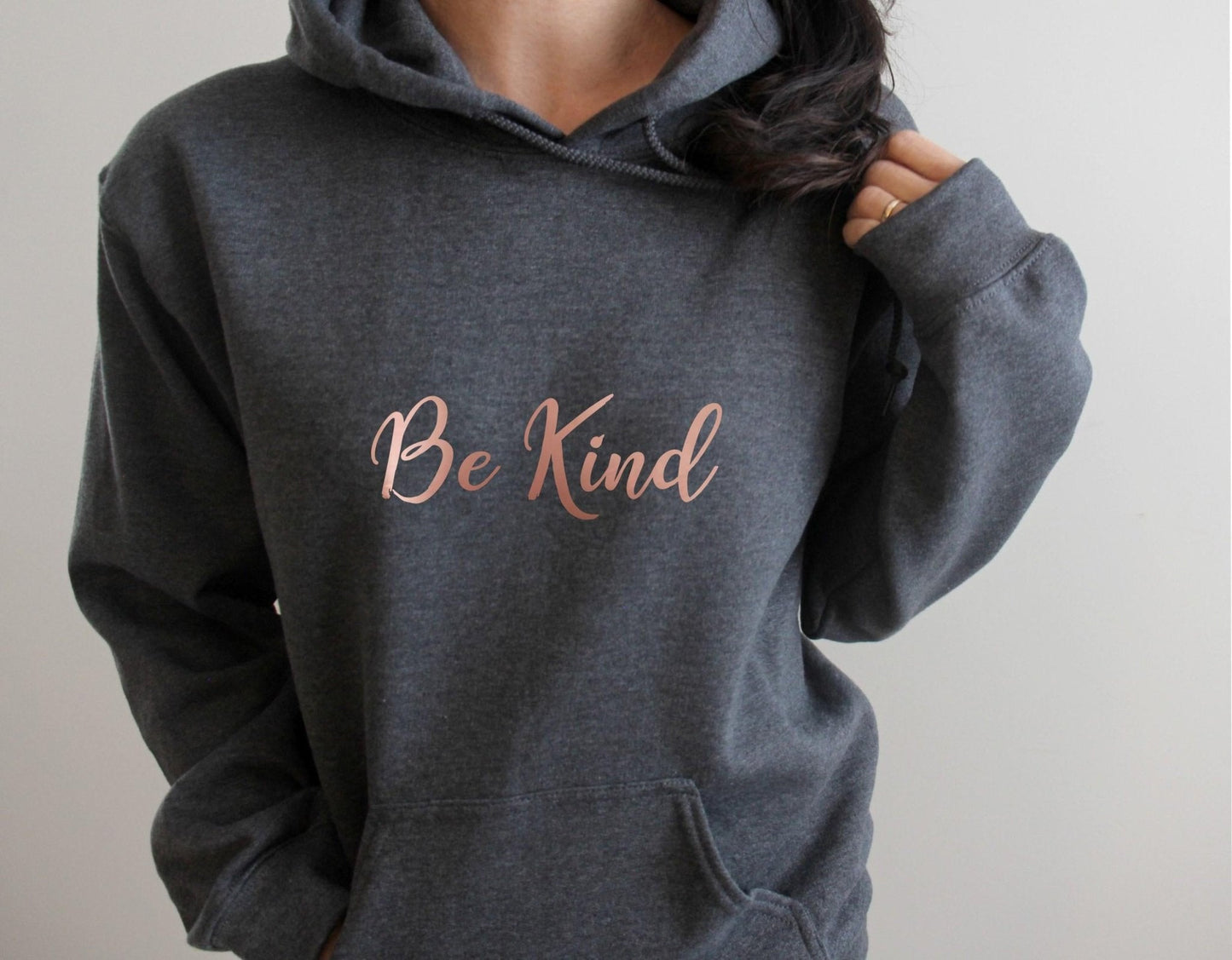 Be Kind Hoodie in Rose Gold