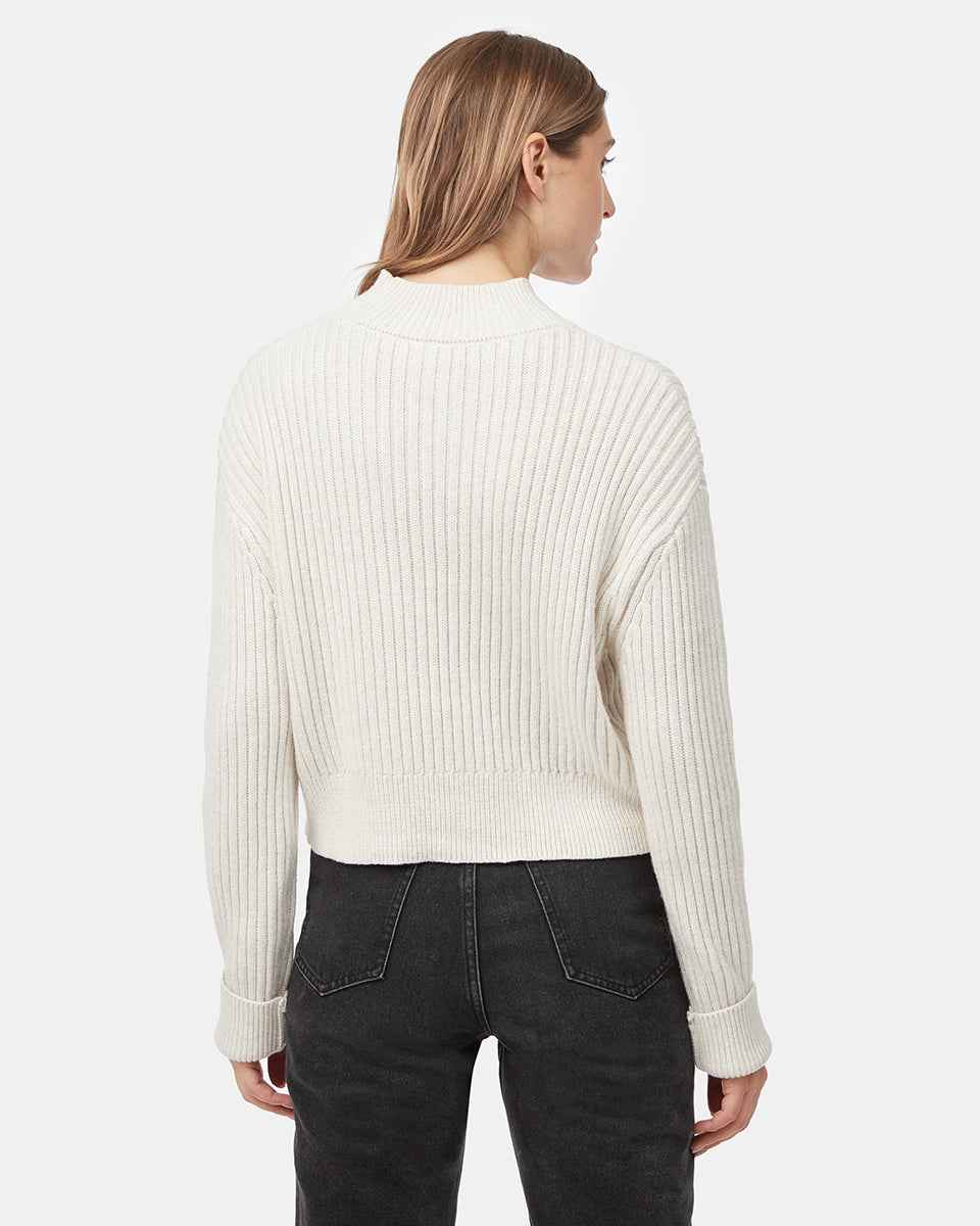 Highline Rib Cropped Mock Neck