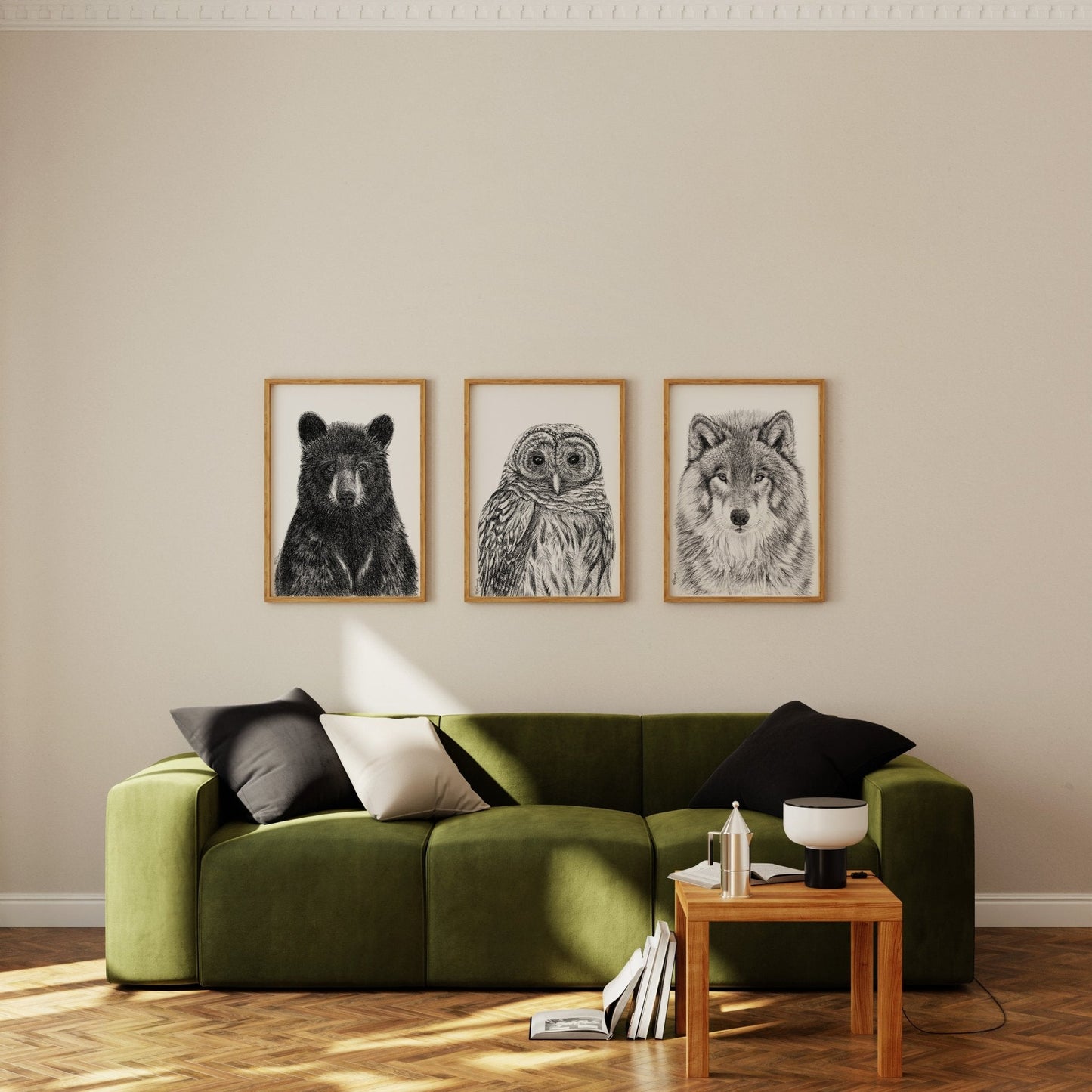 Black Bear Portrait  - Rigid Framed Canvas